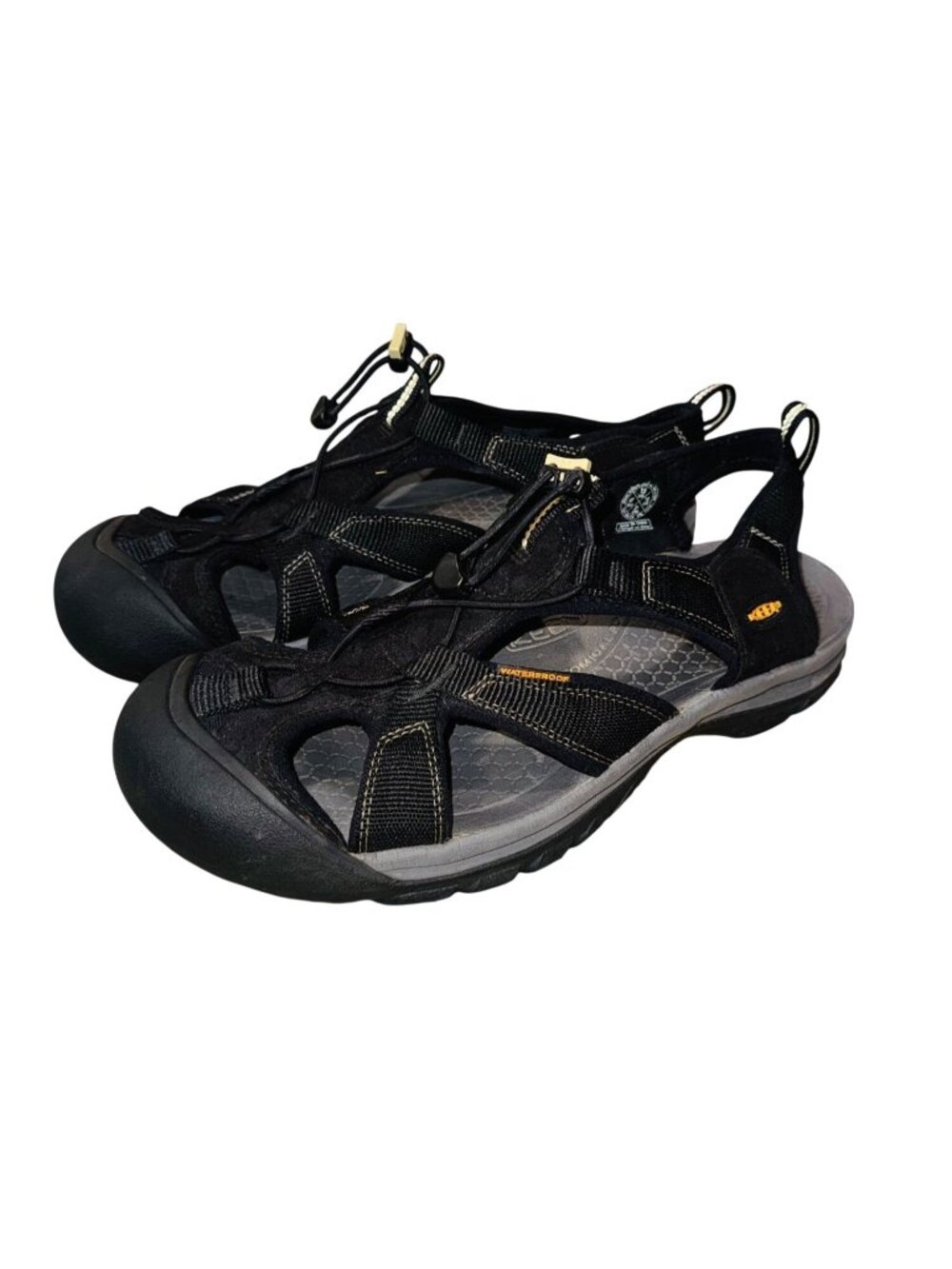 Keen Mens Waterproof Sport Sandals 13 Black Slip-On Closed Toe Outdoor Shoes